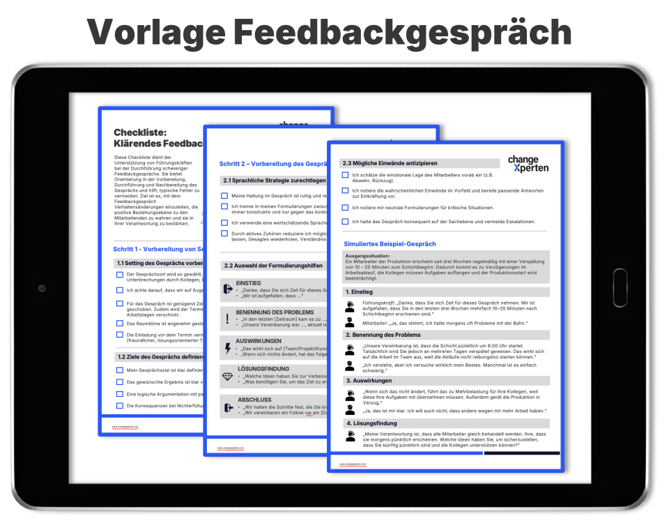 Vorlage Feedbackgespräch